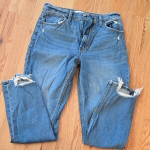 Abercrombie & Fitch Distressed Blue Skinny Jeans